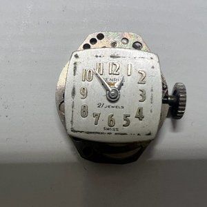 Vintage Benrus Stainless Steel Watch Head 21 Jewels Movement Working Great